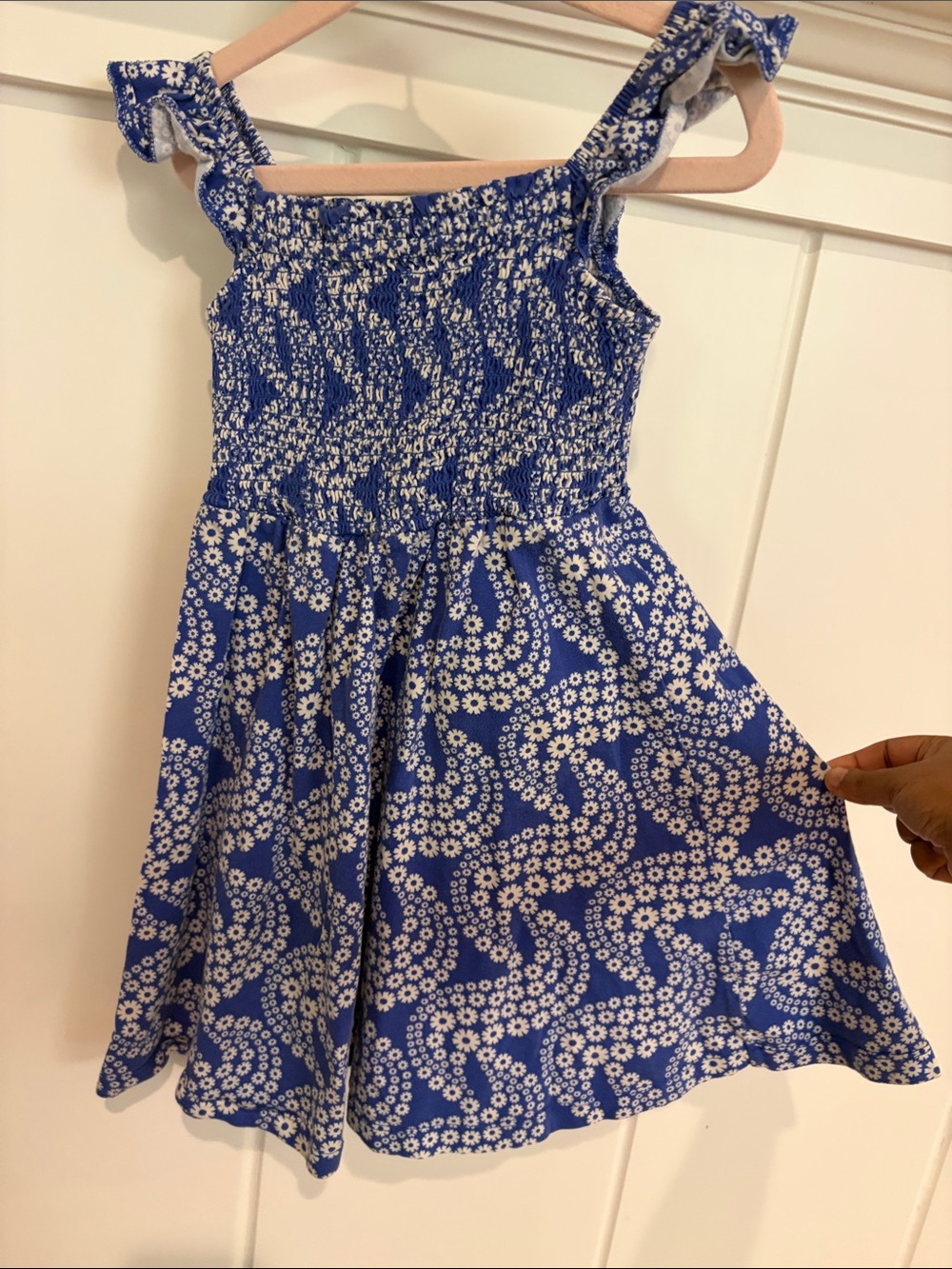 Mini Boden Blue Floral Smocked Sundress